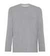 Brunello Cucinelli Long Sleeve T-shirt In Medium Grey