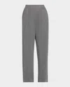 Brunello Cucinelli Cotton Lurex English Ribbed Straight-leg Pants In Gray
