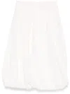 Brunello Cucinelli Cotton Midi Skirt In White