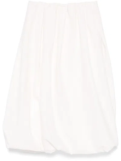 Brunello Cucinelli Cotton Midi Skirt In White