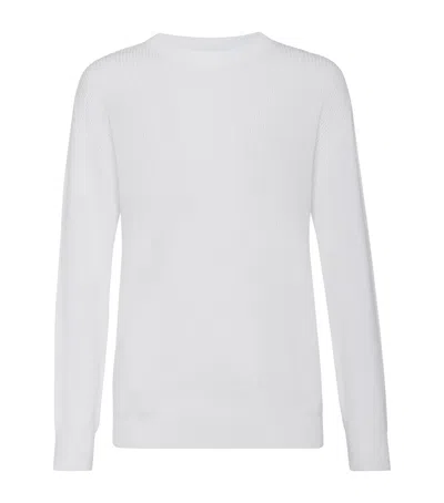 Brunello Cucinelli Cotton Monili-detail Sweater In White