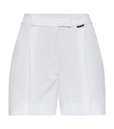 Brunello Cucinelli Belted Pleated Shorts Side Pockets In White