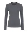 Brunello Cucinelli Comfort Cotton Ribbed Jersey T-shirt With Precious Collar In Multi