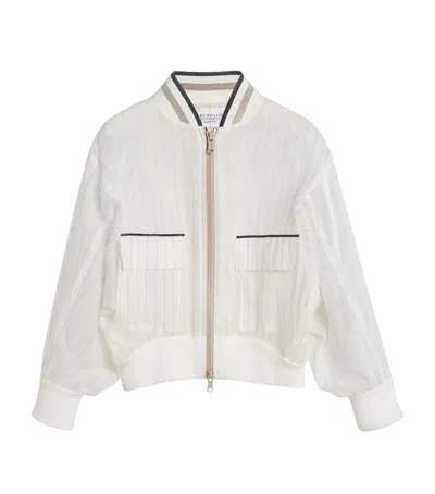 BRUNELLO CUCINELLI COTTON MONILI-TRIM BOMBER JACKET