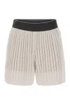 Brunello Cucinelli Cotton Net Knit Shorts In White