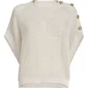 Brunello Cucinelli Buttoned Open-knit Top In Neutral