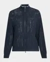 Brunello Cucinelli Cotton Open-knit Zip Cardigan