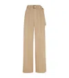Brunello Cucinelli Cotton Organza Track Trousers In Brown
