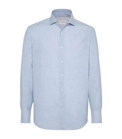 BRUNELLO CUCINELLI COTTON OXFORD SHIRT