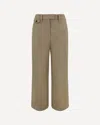 Brunello Cucinelli Chino Crop Trousers In Cotton And Linen Cover-up With Moniline