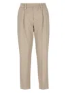 Brunello Cucinelli Pants With Elasticated Waist In Beige