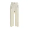 Brunello Cucinelli Cotton Pants In Neutral