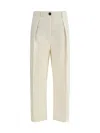 Brunello Cucinelli Cotton Pants In Neutral