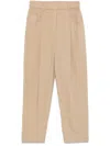 Brunello Cucinelli Women Lightweight Poplin Five-pocket Track Pants With Monili In Neutral