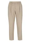 Brunello Cucinelli Pants With Elasticated Waist In Neutrals