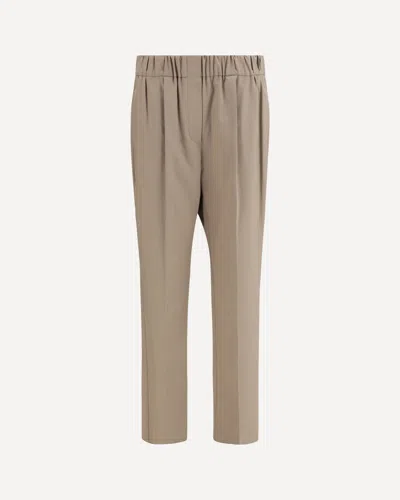 Brunello Cucinelli Cotton Pants In Brown