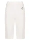 Brunello Cucinelli Belt Loop Shorts In White