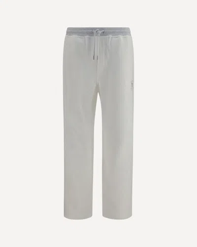 Brunello Cucinelli Drawstring Waist Cotton Joggers In White