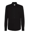 Brunello Cucinelli Spread-collar Cotton Shirt In Black