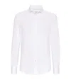 Brunello Cucinelli Buttoned-up Linen Shirt In White