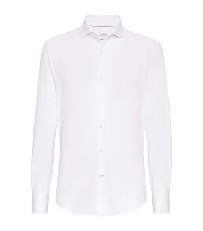 BRUNELLO CUCINELLI COTTON PIQUÉ SHIRT