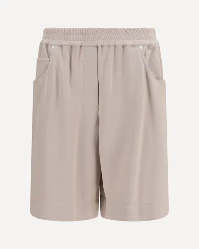 Brunello Cucinelli Cotton Piqué Shorts In Sand