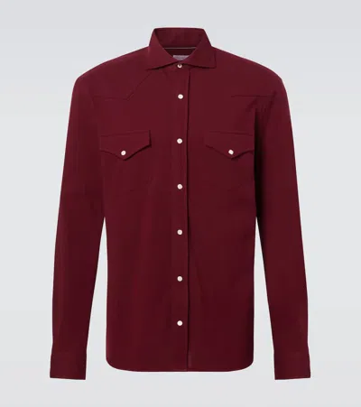 Brunello Cucinelli Easy Fit Shirt In Red