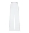 Brunello Cucinelli Piquet Cotton Trousers In White