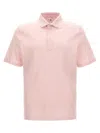 Brunello Cucinelli Cotton Polo Shirt In Fenicottero (pink)