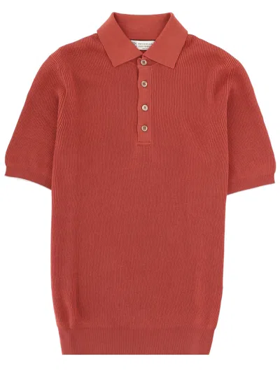 Brunello Cucinelli Cotton Polo In Red