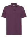Brunello Cucinelli Cotton Polo Shirt In Purple