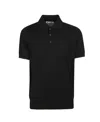 Brunello Cucinelli Black Polo Shirt In Cotton Short-sleeves With Bottons In Black