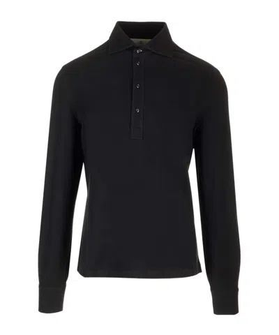 BRUNELLO CUCINELLI BRUNELLO CUCINELLI LONG SLEEVED BUTTONED POLO SHIRT