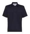 Brunello Cucinelli Cotton Polo Shirt In Blue