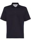 Brunello Cucinelli Cotton Polo Shirt In Blue