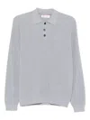 Brunello Cucinelli Cotton Polo Shirt In Gray
