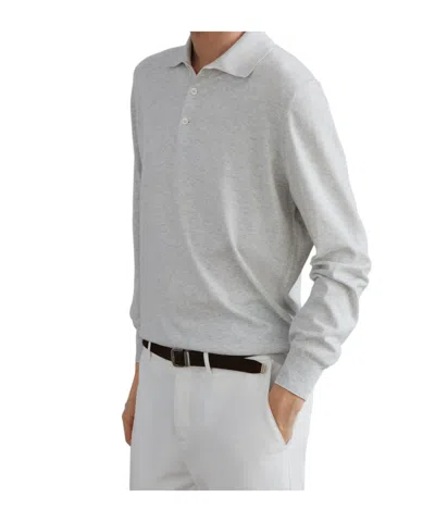 Brunello Cucinelli Cotton Polo Shirt In Gray