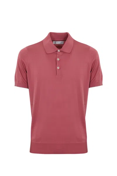 Brunello Cucinelli Cotton Polo Shirt In Red