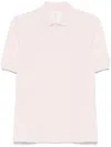Brunello Cucinelli Men Cotton And Linen Polo Shirt With Classic Collar In Pink