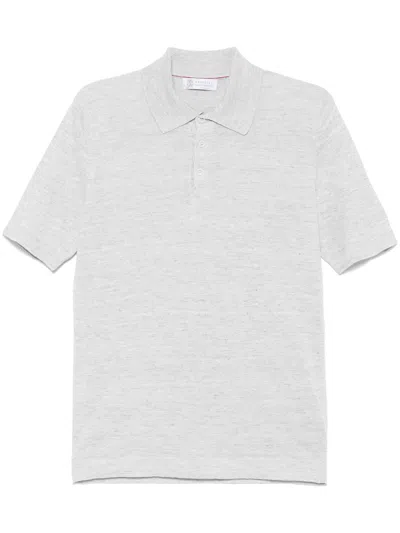 Brunello Cucinelli Cotton Polo Shirt In White
