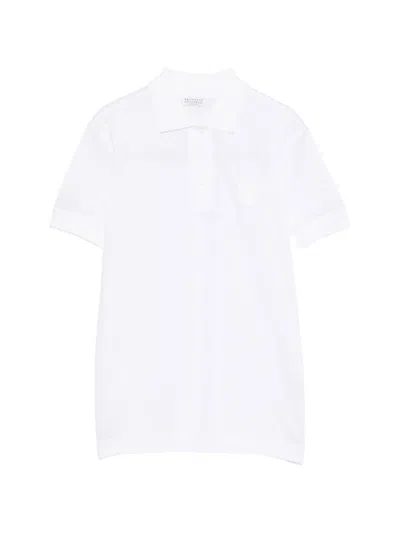 Brunello Cucinelli Balenciaga T-shirt Masking Tape Medium Fit In Jersey In White