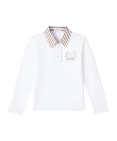 Brunello Cucinelli Kids' Cotton Polo Shirt In Animal Print