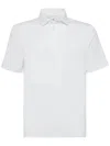 Brunello Cucinelli Polo With Shirt Collar In White