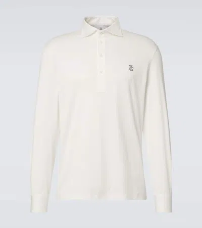 Brunello Cucinelli Cotton Polo Shirt In White