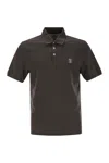 Brunello Cucinelli Cotton Polo Shirt With Printed Logo
