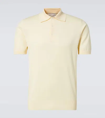 Brunello Cucinelli Cotton Polo Shirt In Yellow