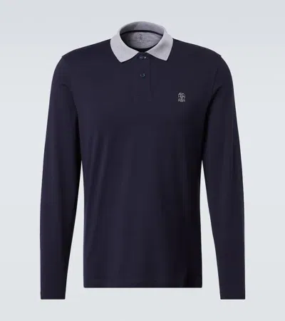 BRUNELLO CUCINELLI COTTON POLO SWEATER