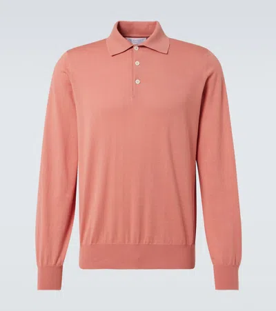 Brunello Cucinelli Cotton Polo Sweater In Cdw78