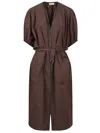 Brunello Cucinelli Cotton Poplin Dress With Monili Embroidery