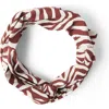 Brunello Cucinelli Cotton Poplin Printed Headband In Red